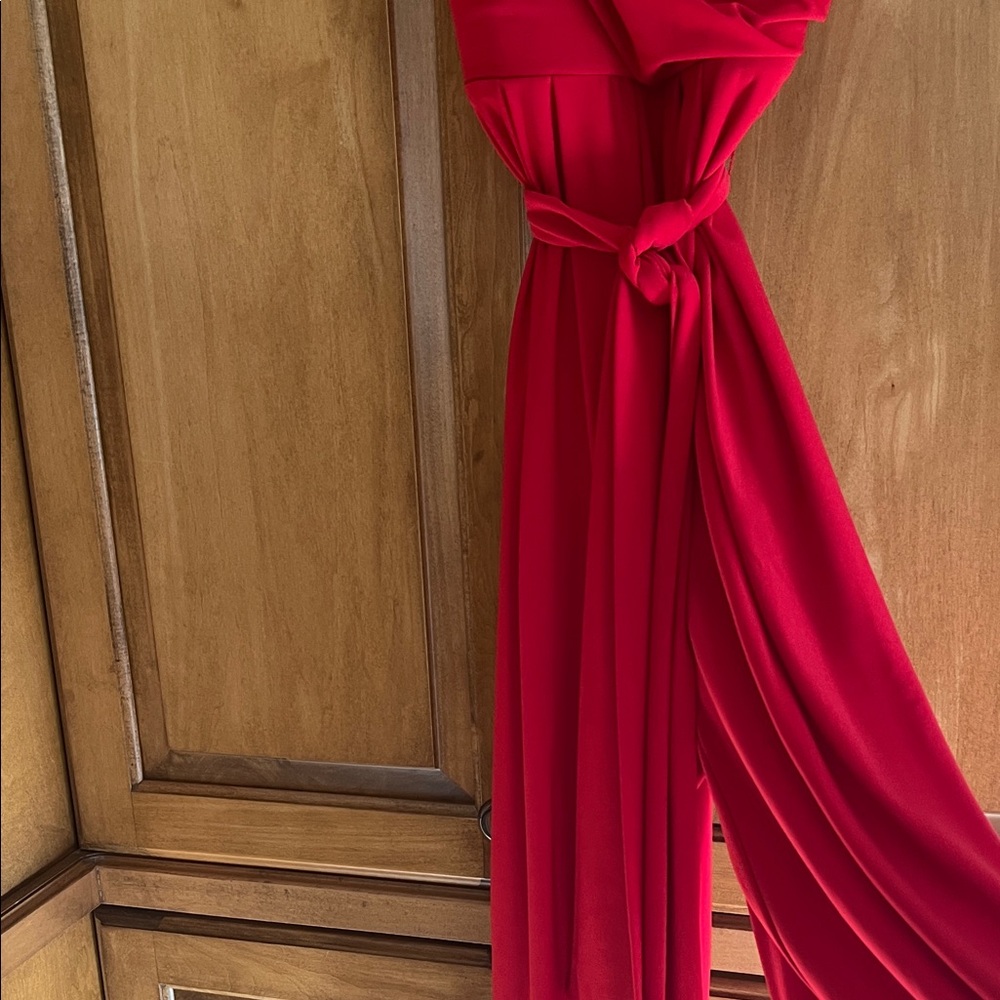 Joseph Ribkoff Vibrant Red Jumpsuit - Picture 4 of 5